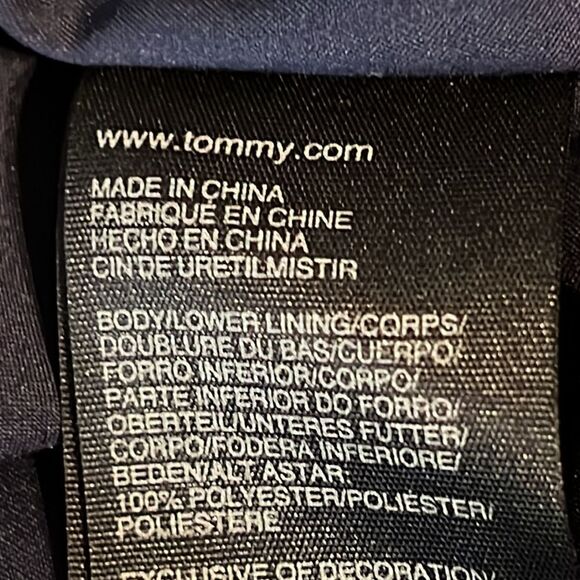 Tommy Hilfiger Navy/White Cap Sleeve Knee Length Dress Size 8 - Picture 14 of 14